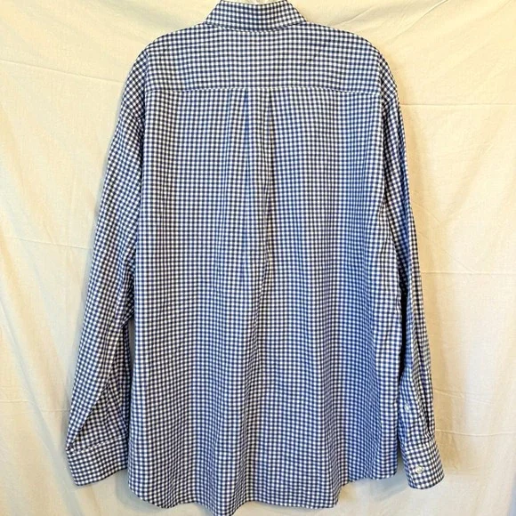 Vineyard Vines Men Large Blue White Plaid Long Sleeve Classic Fit Tucker Shirt - Picture 5 of 10